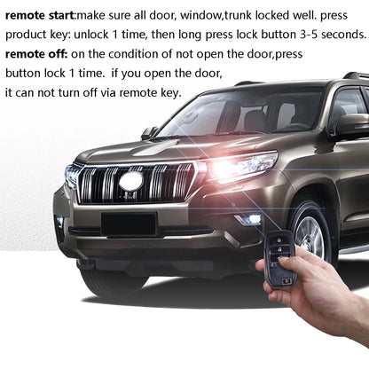 For Sienna 2018 2019 2020 2021 OBD CANBUS Engine Push Start Car Remote Key Starter System And Keyless Entry Access Plug Play