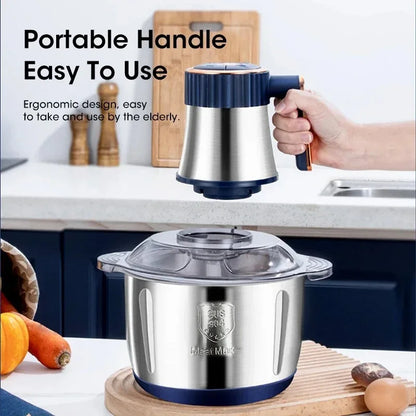 Electric Meat Grinder 5L Large Capacity Multifunctional Home Use Food Processor Vegetable Slicer for Baby Food Preparation