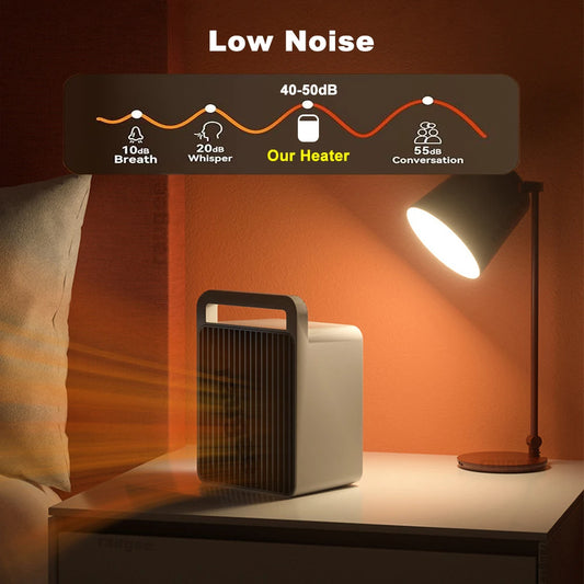 Portable Fast Heating Small Space Heater Tabletop Fireplace Desk Room Heater For Office Home