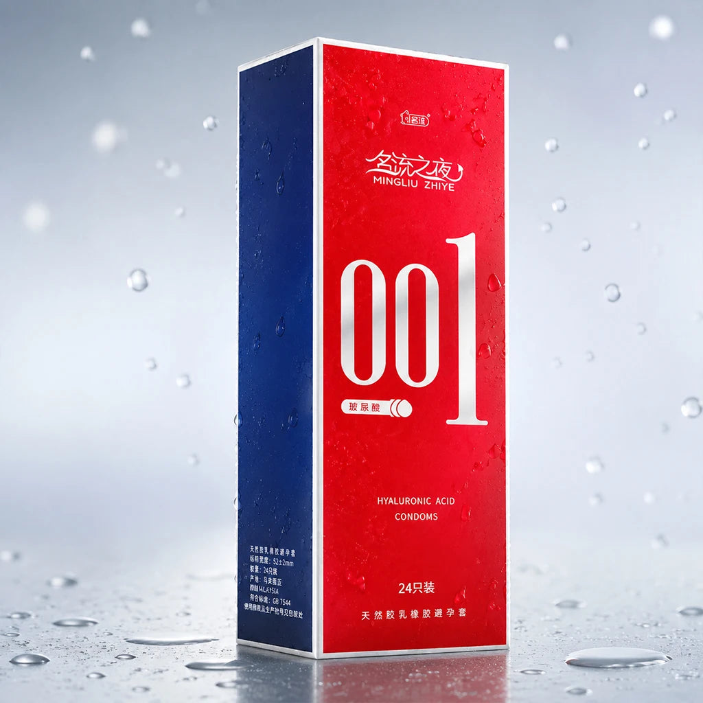Ultra-Thin 001 Style Condoms for Men, Heavy Textured Intimate Lube Latex Protection, Strong Sensation Personal Care Essentials