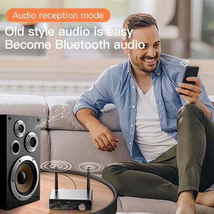 6 IN 1 DAC Bluetooth 5.3 Receiver Transmitter Optical Coaxial AUX RCA USB TF Wireless Audio Adapter Digital to Analog Converter