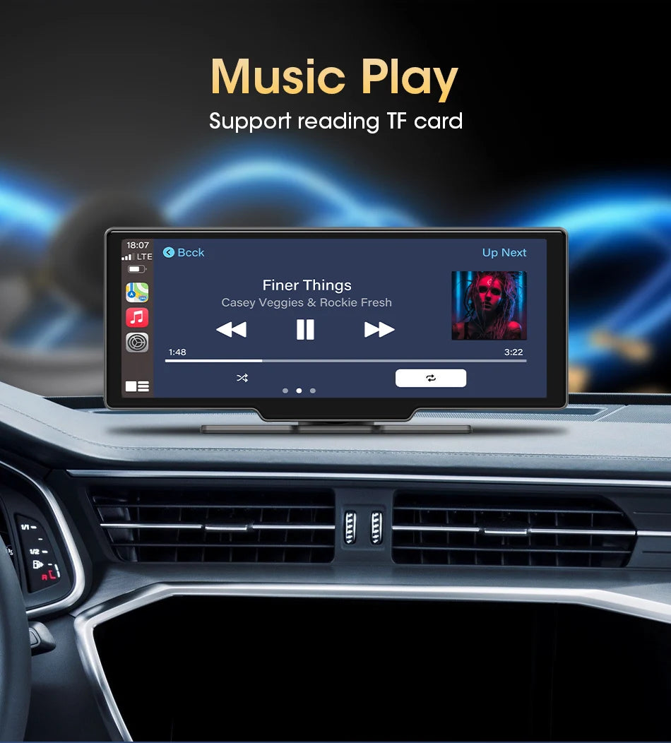 Srnubi 10.26" Car Play Screen Android WIFI Car Multimedia Player Wireless Carplay Android Auto Car Screen for YouTube Netflix