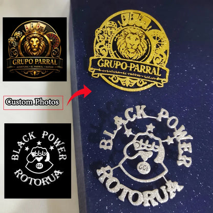 Custom Any Design/Logo/Text Brooch Laser Cutting Stainless Steel Pin Personalized Name Badge For Men Women Jewelry Gift