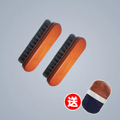 Soft Bristle Horse Hair Brush Shoe Cleaner Stain Remover for Velvet Matte Leather Dusting And Polishing