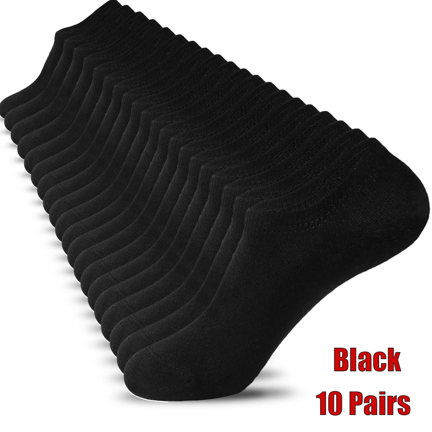 10/20 Pairs Womens and Mens Non Slip Ankle Socks Low Cut Invisible Liner Ankle Socks Cotton Breathable No-Show Sport Socks