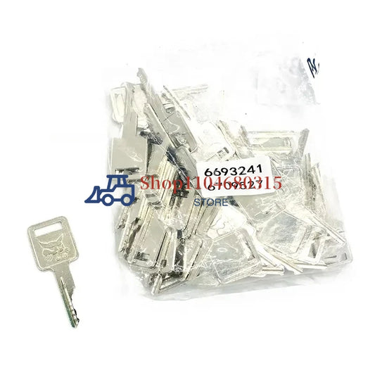 10 PCS Key  6709527 For BOBCAT Ignition Starter Switch Fit Skid-Steer Track Loader Mini Excavator MT55 D250 6693241