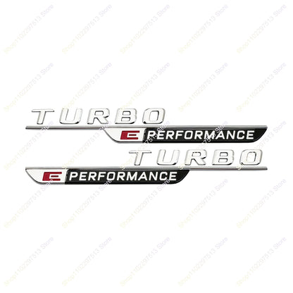 2024 New Letters Numbe TURBO E PERFORMANCE Emblem Car Fender Trim Badge Sticker For W206 C63s GLC63s Accessories