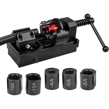 Fuel Line Fittings Installation Tool Kit, Aluminum Alloy Rotary Fuel Hose Connection Bracket For 4AN 6AN 8AN 10AN 12AN Connector