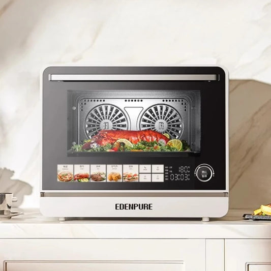 Microwave, Oven and Steamer AIO Desktop Household Steam Oven Titanium Antibacterial Liner Cuisine Hornos Microondas
