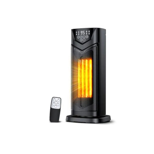 Space Heater, 1500W Electric PTC Ceramic Heater for Indoor Use with Thermostat and 4 Fan Mode, 12H Timer, Remote, 2026 Upgraded