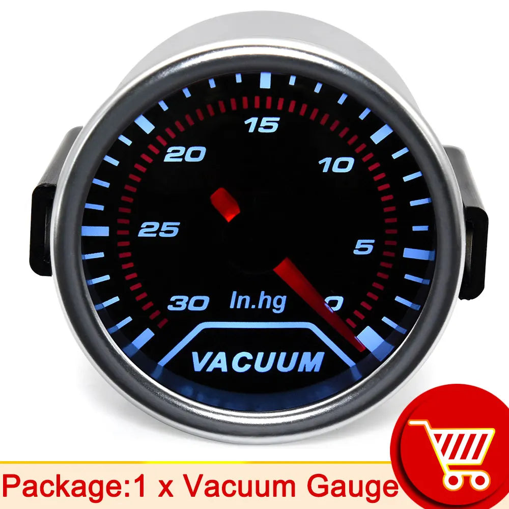 AD 52mm Water Temperature Gauge + 10mm Sensor  Boost Gauge Bar Psi Vacuum Oil Temp Press Voltmeter Tachometer RPM Car Gauge Pods