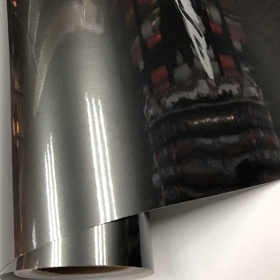 Gloss Metallic Gunmetal Vinyl Wrap Candy Glossy Grey Car Film Sticker With Air Bubble Auto Motorcycle Wrapping Covering Foil