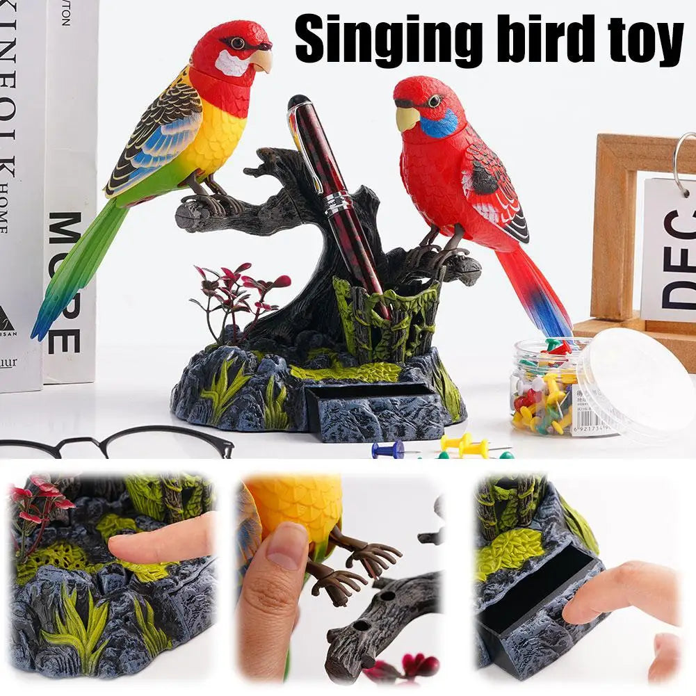 Lectric Battery Toys Birds Operated Simulated Induction Sound Parrots Children Moving Toy Talking Control Pets Voice-Activated