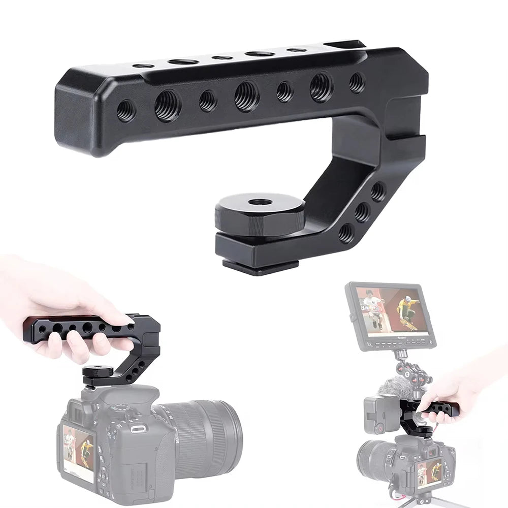 DSLR Camera Top Handle Grip Mirrorless Smallrig Camera Cold Shoe Adapter Mount Hand Held Stabilizer Camera Accessory Top Handle