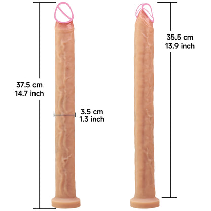 Double Head Realistic Silicone Dildo Long Anal Plug Vaginal Stimulator for Lesbian Couples And Gay Men Liquid Silicone Sex Toy