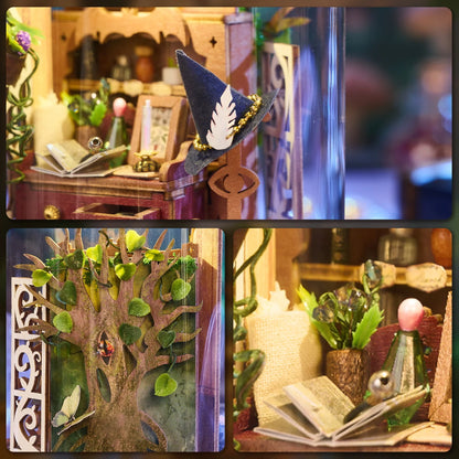 DIY 360° Doll House Magic Music Box Miniature Furniture 3D Assembly Dollhouse Cas Toys New Year Christmas  Birthday Gifts