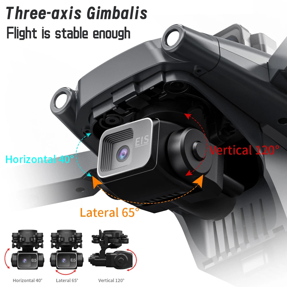 L600 PRO / PRO MAX GPS Drone Professional 4K 3-Axis PTZ HD Dual Camera Obstacle Avoidance Brushless Motor 5G WIFI Security Dron