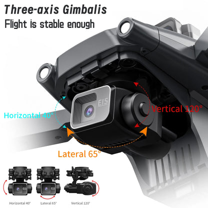 L600 PRO / PRO MAX GPS Drone Professional 4K 3-Axis PTZ HD Dual Camera Obstacle Avoidance Brushless Motor 5G WIFI Security Dron