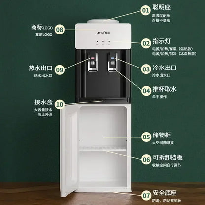 220V Water Despenser Dispenser Household Vertical Refrigeration Heating Desktop Small Office Barreled Automatic Drinks AB