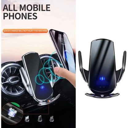 For Mercedes Benz CLA 200 2013-2019 Car Phone Holder 360 Rotatable Silicone Non-Slip 15W Wireless Charging Cars Accessories