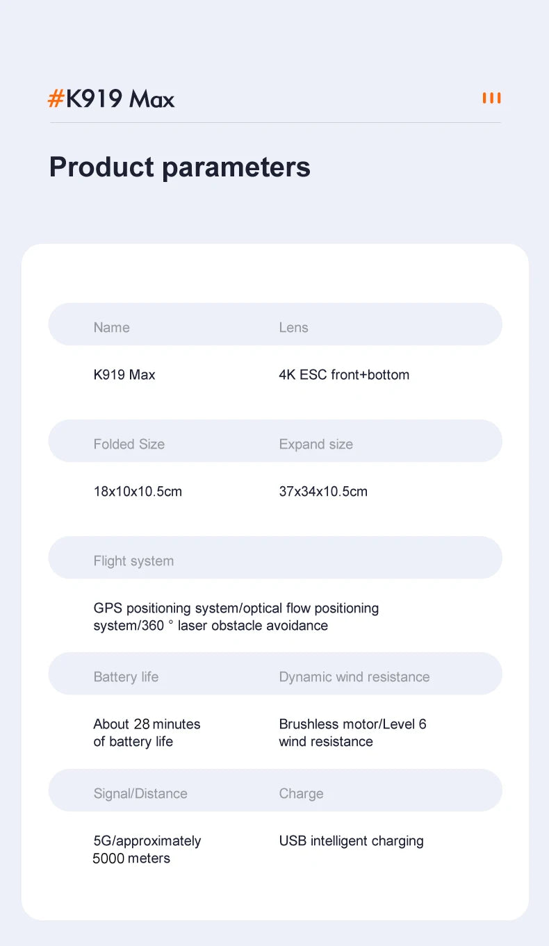 New K919 MAX Drone 8K GPS Professional HD 3-axis Gimbal Aerial Screen Remote Control Aircraft 5G HD Dual Camera Security drone