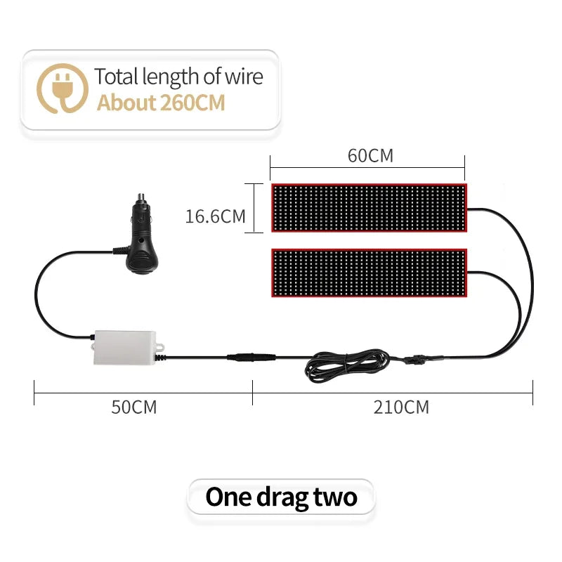 12V-24V Truck Decoration Atmosphere Light Devil's Eye flexible LED screen Video-driven Extra large smart decor light Accessories