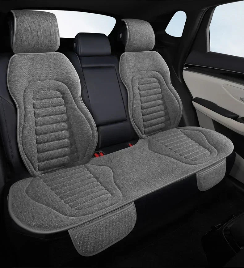 Universal Linen Car Seat Cover Four Season Auto Flax Comfortable Breathable Anti-Slip Covers Cushion SUV Car Seat Protection