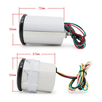52mm Boost/Vacuum/Water Temp/Oil Temp/Oil Press/Voltage/Tachometer/Air Fuel Ratio/EGT Gauge Analog Blue Led+ 52MM Gauge Pods