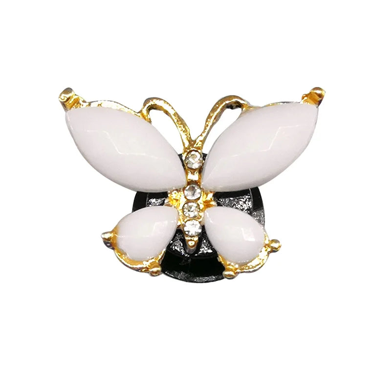 1pcs Designer Butterfly Metal Shoe Charms Bees Dinosaurs Foxes Luxury Decorations for Shoe Accessorie Crab Pins for Women Girls