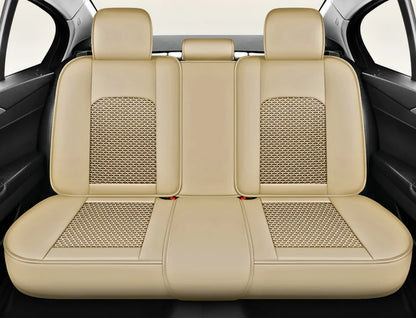 5-seat  car seat cover, new nappa leather ice silk fixed lumbar support, four-season universal, suitable for most cars