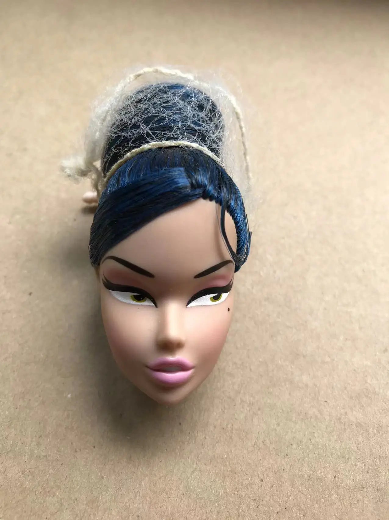 FR Rare Face Doll Heads White Brown Beige Skin Doll Figures Collection Doll Accessories Heads