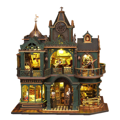 New Diy Doll Miniature House Kit Wooden Casa Dollhouse With Furniture Light Handmade Home Assembly Miniature Toys Birthday Gifts