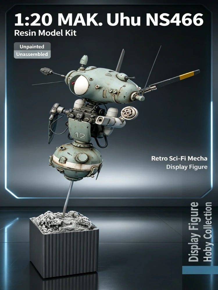1:20 MA. K Uhu NS466 Resin Model Kit Unpainted Unassembled Retro Sci-Fi Mecha Display Figure Hobby Collection (without Base)