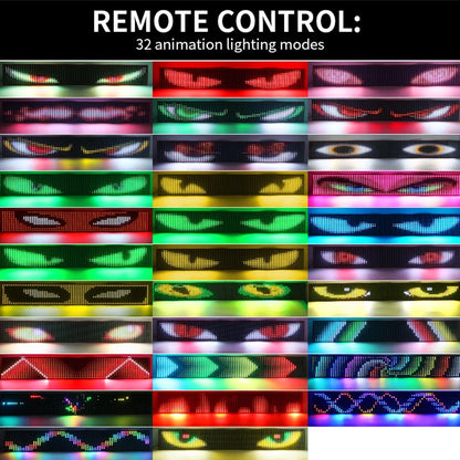 LED Truck Car Devil Eye Dynamic Pixel Panel Light Soft Foldable Lighting Scrolling 12V 24V For Board Windshield APP Remote
