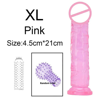 Realistic Anal Butt Plug Soft Jelly Dildo Suction Cup G Spot Anal Vaginal Masturbators Penis Dick Adult Sex Toys For Women Men