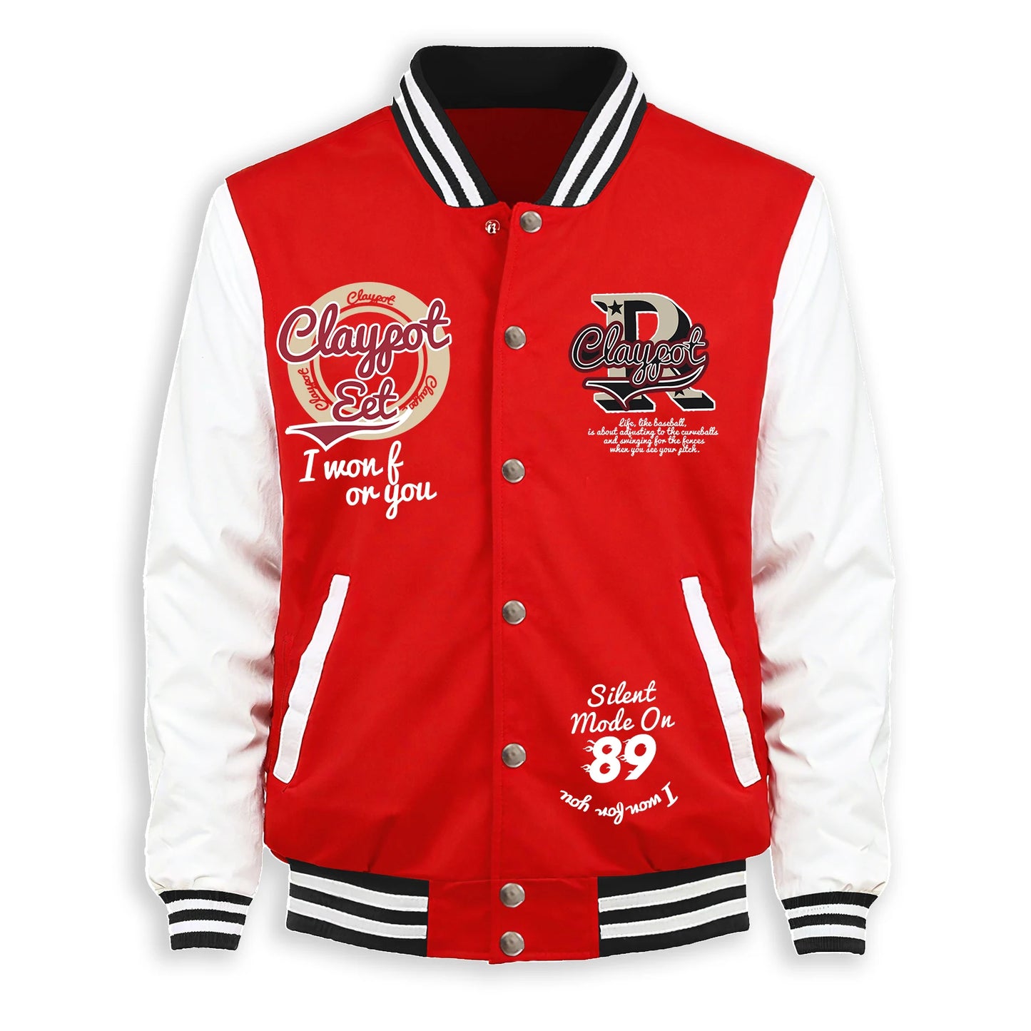 Usa Art Letters R And Circles Baseball Jersey Male Trendy Button Top Retro Loose Jacket Unisex Autumn Fleece Soft Clothing