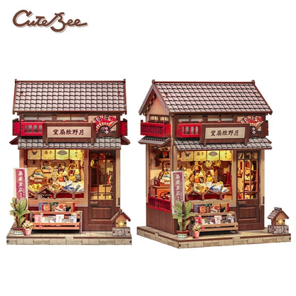 CUTEBEE Book Nook Kit 3D Wooden Puzzle DIY Bookend Insert Model Building Kit Laser Cut Precision Pieces for Home Decor Office