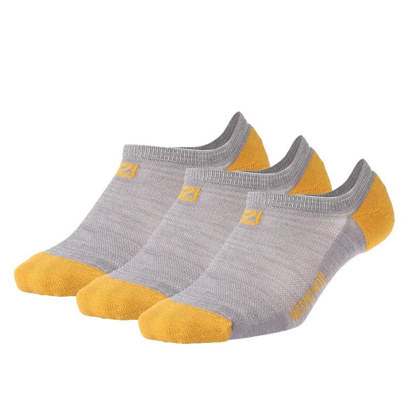 ZEALWOOD Merino Wool Running Socks Men Women No Show/Ankle/Crew Anti-blister Cushion Athletic Socks Ultra-Light Tennis 1/3 Pairs