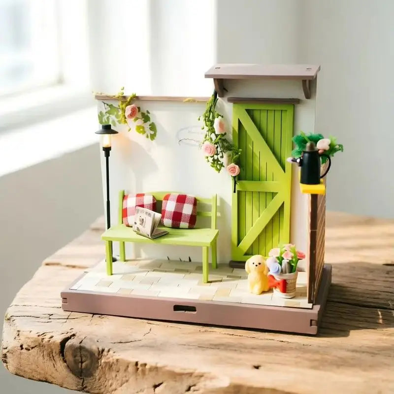 DIY Wooden Hut Model Fridge Magnet Pastoral Style 3D Stereo Wall Decor Hand Assembled Block Assembly Home Decor For Craft Lovers
