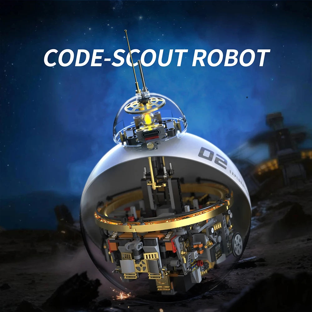 761P Programmable Robot Building Blocks Sci-Fi Programmable Diy Assemble Reconnaissance Model Can Be Remotely Controlled Gift