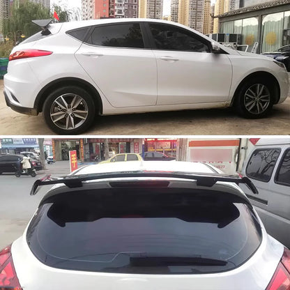 Universal Car Tail Wing Tow Door Car Modification Carbon Fibre Top Wing Trunk Horizontal Spoiler Plate Decorative Fixed Wing