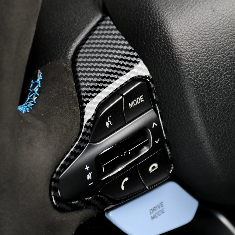 For Hyundai Veloster JS N 2019-2023 i30 N /CN7 N 2024 2025 Car Steering Wheel Button Frame Chin Decoration Cover Trim