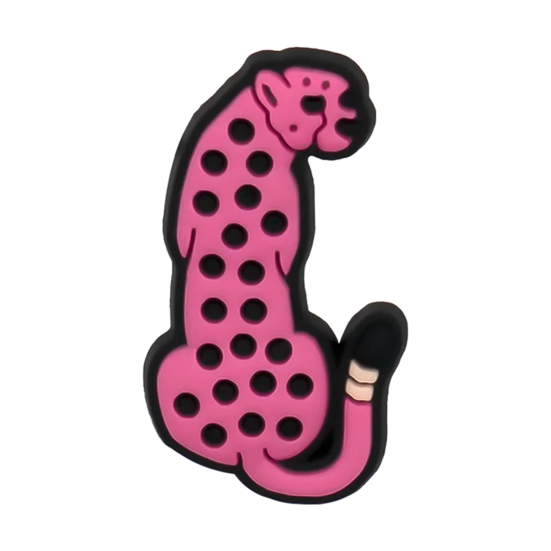 1/25pcs Leopard Print Shoe Charms for Hot Girl Women Shoe Decorations Pins Sandals Accessories Lipstick Heart Cherry Clog Buckle