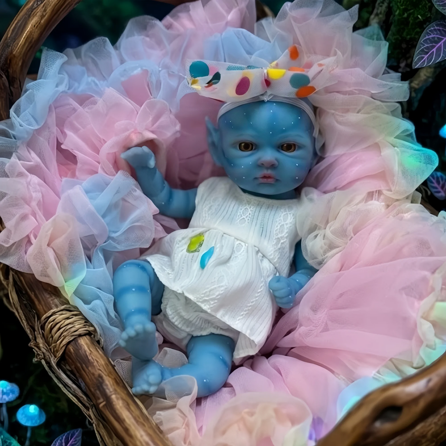 OtardDolls-1 PCS/2 Styels Avatar 20cm Silicone Bebe Reborn Girl Dolls With Painted Skin Washable Soft Touch Body Newborn Dolls