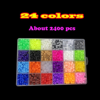 Fuse Beads Kit, 600pcs 5mm Iron Beads Set for Kids, DIY Art Craft Toys Iron Beads,  Christmas Birthday Gift for Boys and Girls