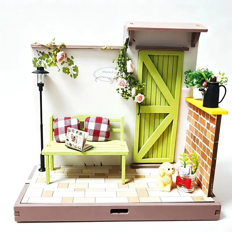 DIY Wooden Hut Model Fridge Magnet Pastoral Style 3D Stereo Wall Decor Hand Assembled Block Assembly Home Decor For Craft Lovers