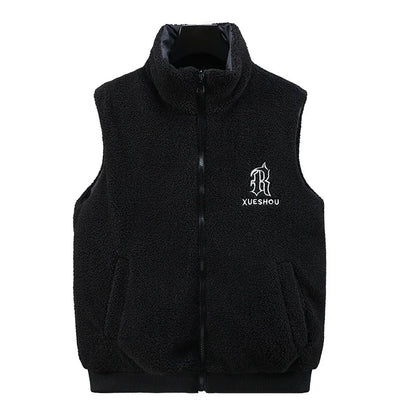 Winter New Large Size Double-sided Cotton Vest Men's Thermal Vest Imitation Granular Velvet Tide Brand Vest Tide