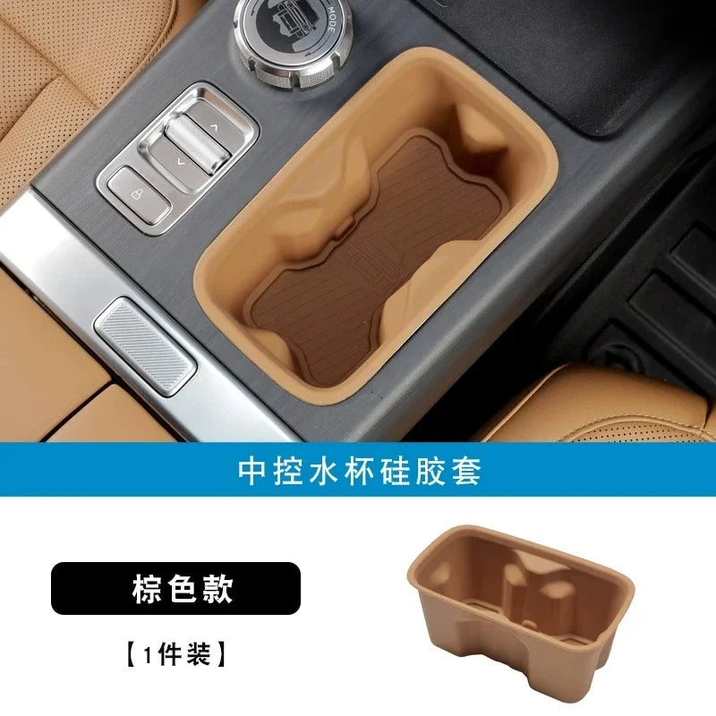 For Chery ICAR V27 2026 Silicone Cup Holder Mat Wireless Charging Anti Slip Pad Tailgate Storage Box Interior Accessories Kit