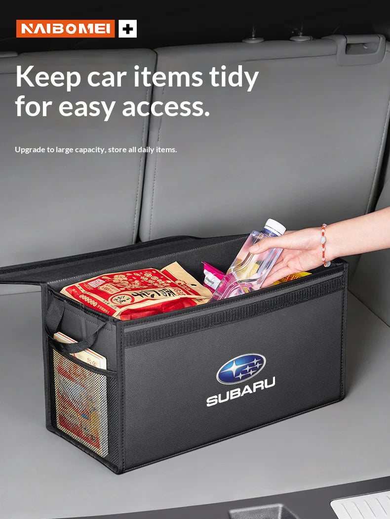Car Trunk Foldable Storage Box Large-Capacity Stowing Tidying Bag For Subaru Ascent BRZ Forester Impreza Legacy Outback WRX VX