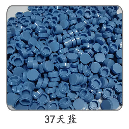 900pcs 52 Colors City Building Blocks Flat Tile 1x1 Round Bricks DIY Enlighten Blocks Parts 98138 Blocks for Children Boys Girls